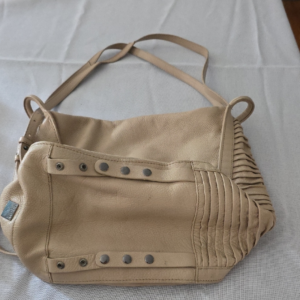 Kooba Beige Leather Shoulder Bag